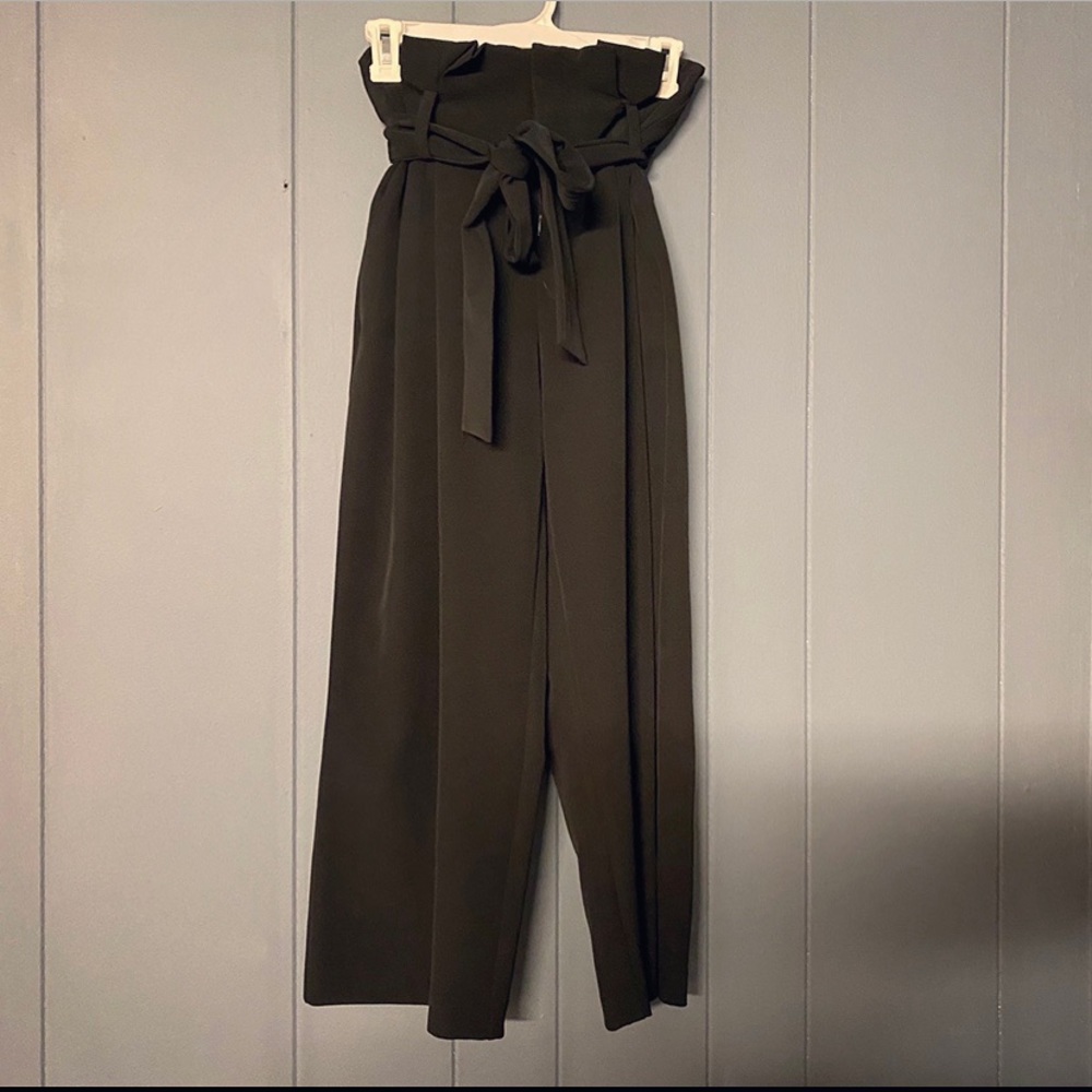 Black waist tie dress pants